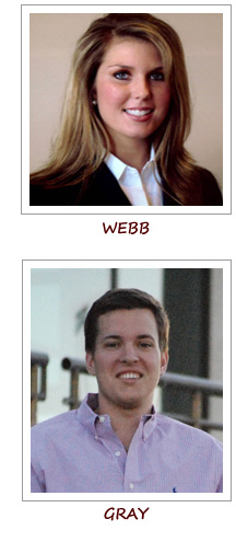 Megan Webb, top, and Gatlan Gray, bottom