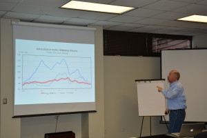 To get a better understanding of what lies ahead with regards to pricing and availability, Dr. David Anderson, Texas A&M AgriLife Extension Service livestock economist, gave an outlook on the livestock markets for 2015. (Texas A&M AgriLife Extension Service photo by Blair Fannin)