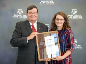Dr. Mark Hussey, vice chancellor and dean of the College of Agriculture and Life Sciences and Dr. Kathrin Dunlap, assistant professor in the Department of Animal Science.