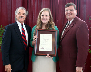 Dr. Bill Dugas, Kayley Wall and Dr. Mark Hussey