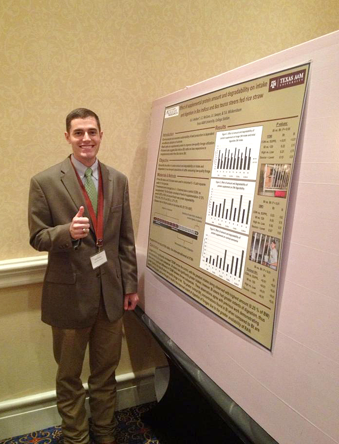 Kyle Weldon with his poster.