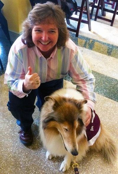 Penny Riggs with Reveille VIII.