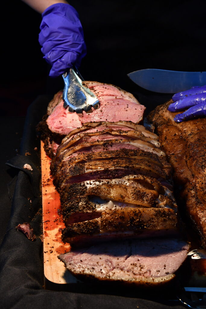 Prime rib sliced for Beef Cattle Short Course