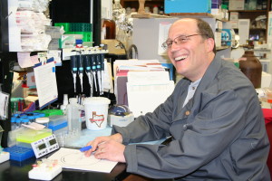 Dr. Robert Chapkin seated in his lab.
