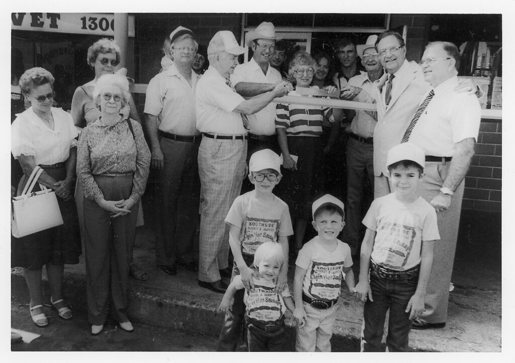 Southside Market & Barbeque celebrated its 100th anniversary at its original location in Elgin in 1982.