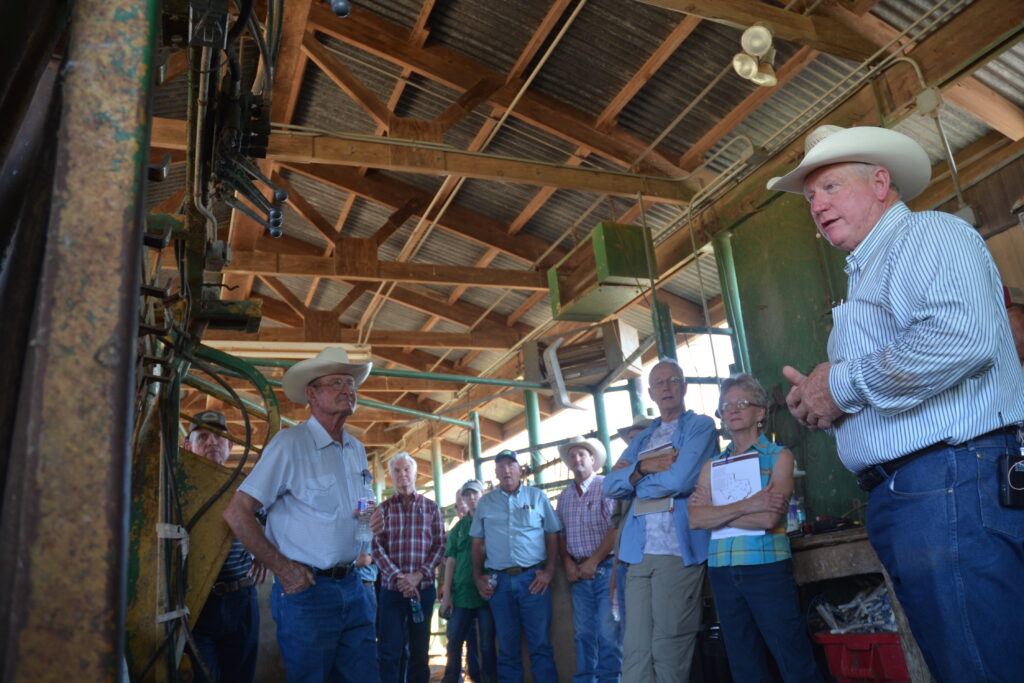 Dr. Ron Gill demonstrating to a group at an Extension event.