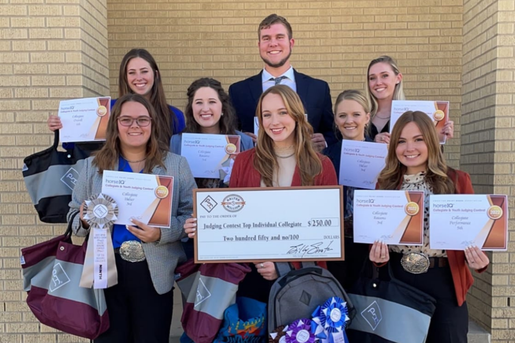 The Horse Judging Team holding their awards