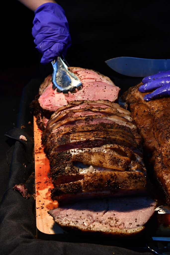 Prime rib sliced for Beef Cattle Short Course