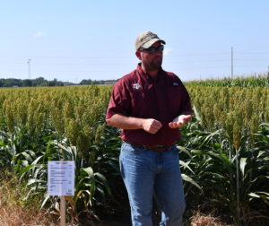 Dr. Ronnie Schnell, Texas A&M AgriLife Extension Service cropping systems specialist, discussed high- and low-input production methods at the recent Stiles Farm Field Day in Thrall.