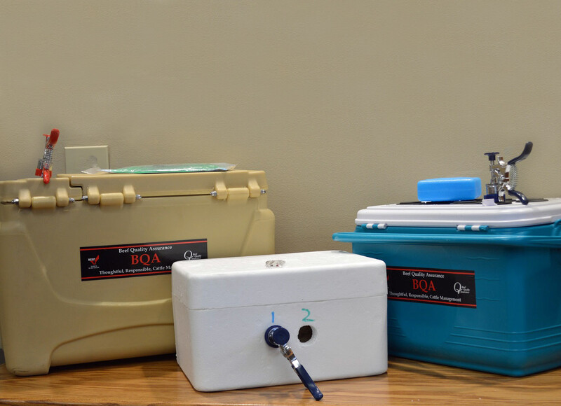 Coolers full of vaccines.