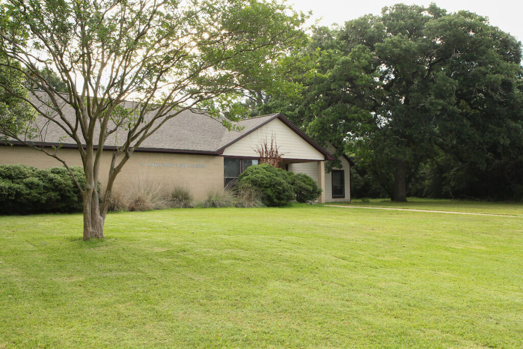 The G. Rollie White Visitor Center.