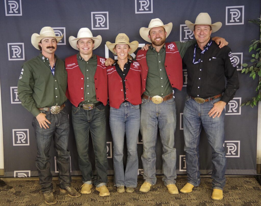 Coaches and members of the 2025 Collegiate National Finals Rodeo qualifying team.